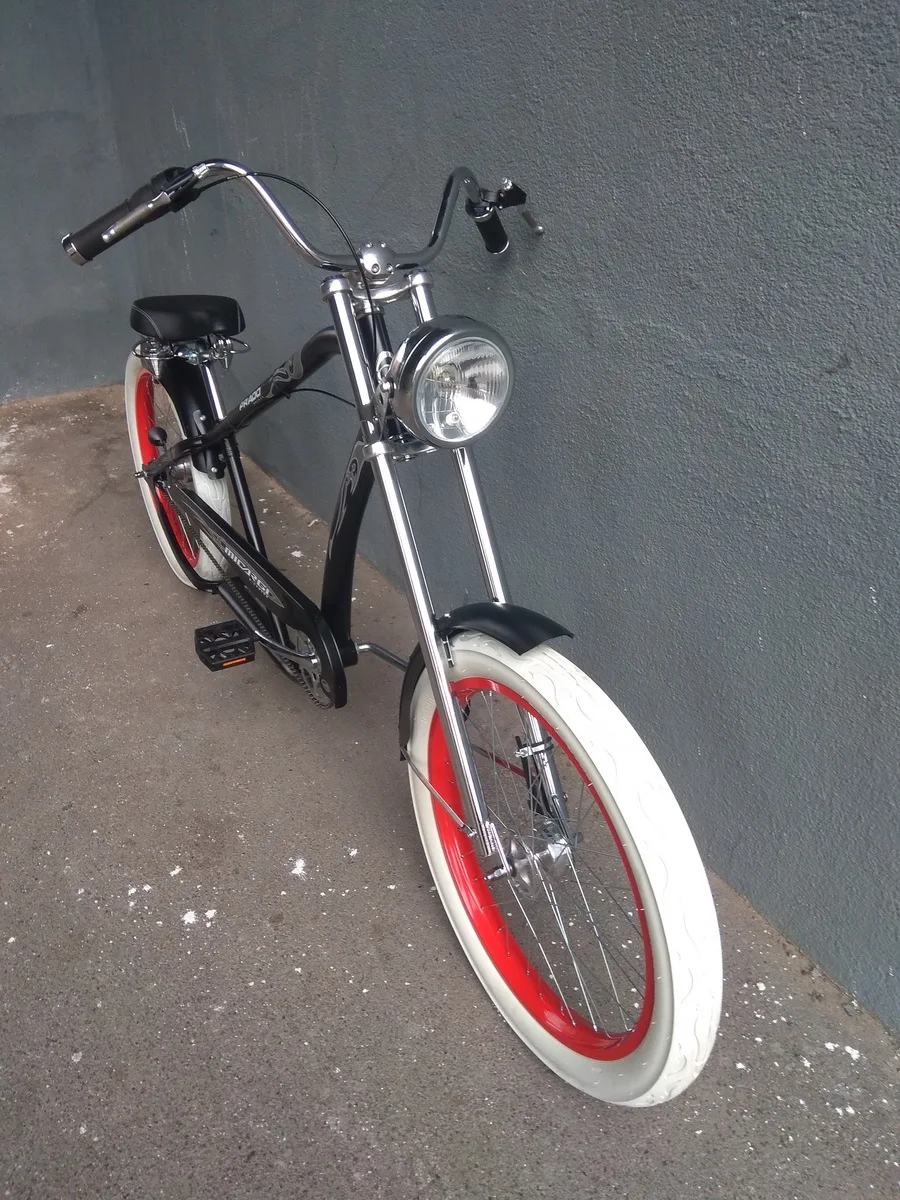 Велочоппер Micargi Bicycles Prado Deluxe 3 speed white wheels