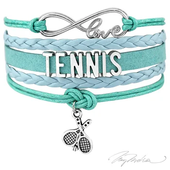 

Rhodium bracelet and Leather TENIS1 in Turquoise and Light Blue Collection Alcala