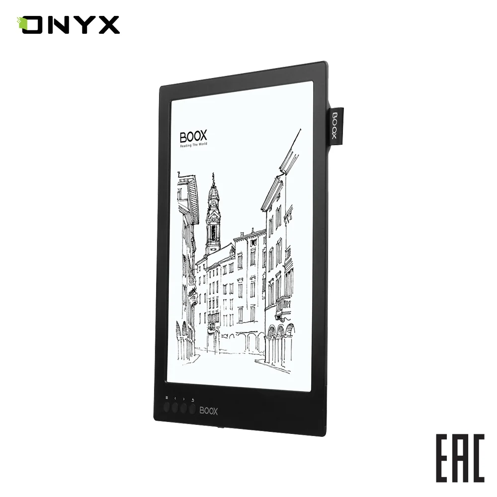 Электронная книга ONYX BOOX MAX 2 Сенсорный экран Большой Наличие Wi Fi Поддержка MP3