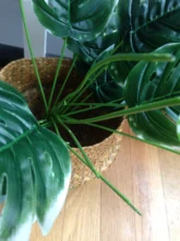 Fake-Plants Monstera-Leaves Bedroom-Decoration Living-Room Artificial Green Home Garden
