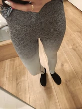 Seamless Leggings Yoga-Pants Training-Tights Nepoagym High-Waisted Ombre Women TEAL