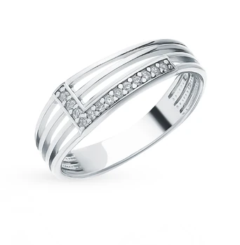 

Silver ring with cubic zirconia sunlight sample 925 test