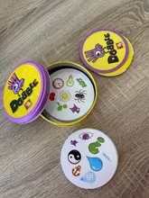 SPOT IT-Juego de cartas con caja de Metal, Enjoy It para reuniones familiares, Zoo, doble HP, rojo clásico, MLG💥2020 de alta calidad