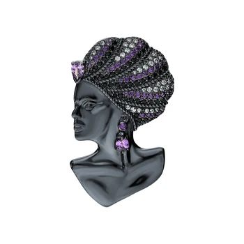 

Silver brooch with cubic zirconia sunlight