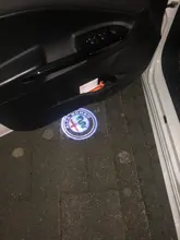 2 uds para Alfa Romeo 159 Giulia Giulietta Mito Stelvio Brera Spider 05 3D LED coche luces Logo puerta Proyector láser sombra del fantasma de la lámpara
