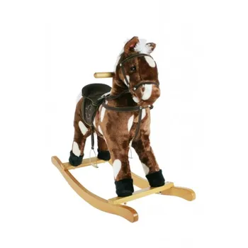 

Rocking horse with soft fur. Measures: 70x75x31 cm.