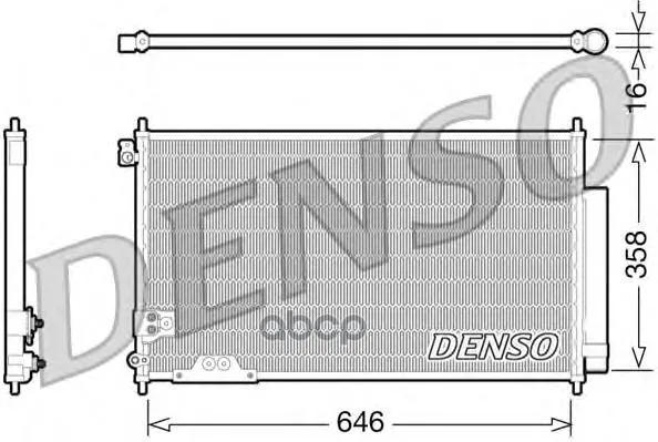Радиатор Кондиционера Honda: Accord Viii(Cl, Cm) 2.2 I-Ctdi 03-, Accord Viii Tourer(Cm) 2.2 I-Ctdi 03- Denso арт. DCN40009