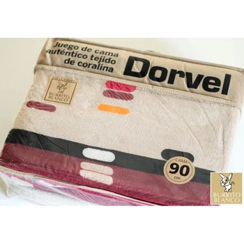 

Set Bed Sheet Coral DORVEL White Burrito 719 Bordeaux 90x190/200 cm