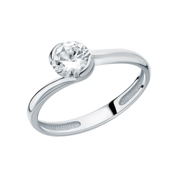 

Silver ring with cubic zirconia sunlight sample 925
