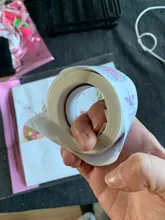 Pegatina con figura de unicornio de dibujos animados para niños, etiqueta de regalo de recompensa para niños, pegatina de 500 cm, 2,5 Uds. Por rollo