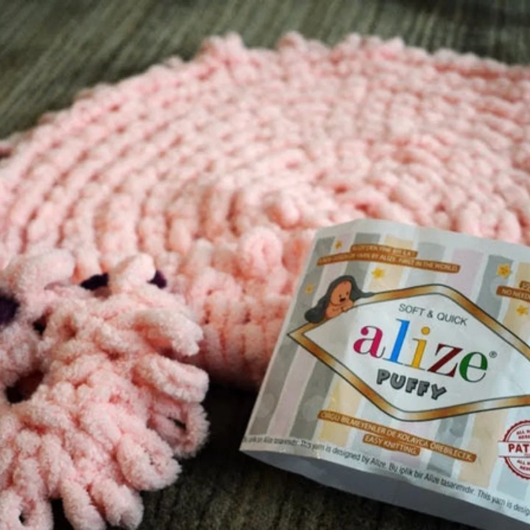 Finger Knitting Yarn - 52 Color Options - Easy Knitting - NO SKEWERS-NO  NEEDLES - 9 Meters(100gr) - Alize Puffy - Blanket-Rug