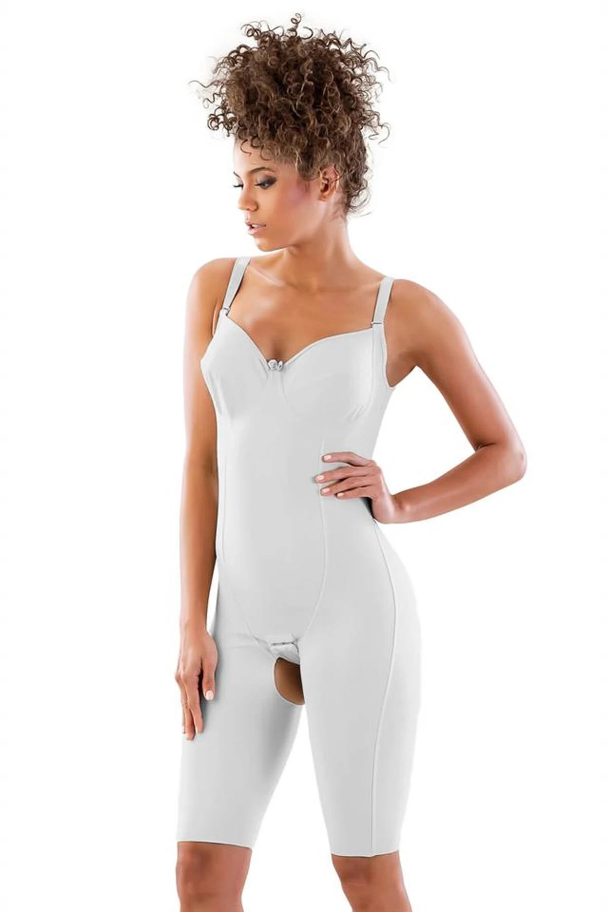

White Color Long Laser Corset - 2822W