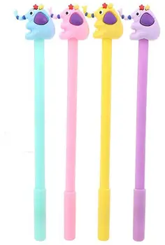 

4 PCS Kawaii Cartoon 0.38mm Writing Pen Lucky Elephant Gel Pen Signature Pen Escolar Papelaria School Office Supply