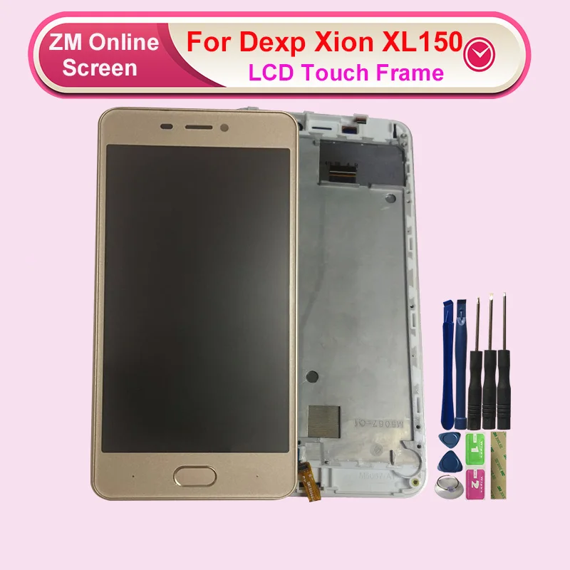 Дешево Для DEXP Ixion XL150 ЖК дисплей с сенсорным экраном с рамкой дигитайзер в сборе 100% протестированный ЖК дисплей для DEXP Ixion XL 150