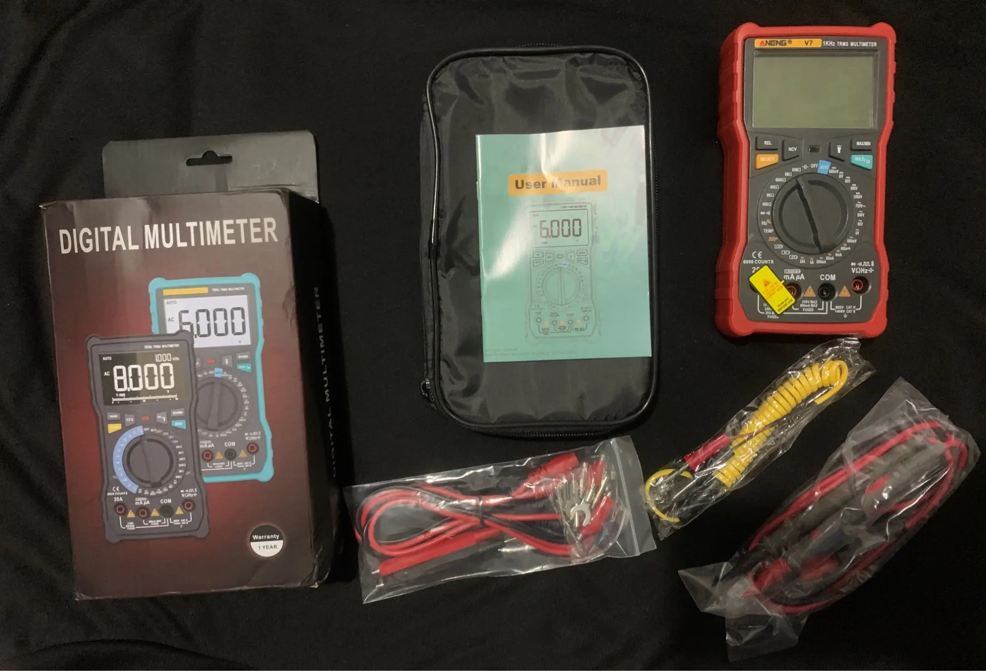 Black V7 Digital Multimeter 6000 Counts Avometer Transistor Capacitor Tester Multimetro Digital Profissional LCR Meter Multimetr Black V7 Digital Multimeter 6000 Counts Avometer Transistor Capacitor Tester Multimetro Digital Profissional LCR Meter Multimetr