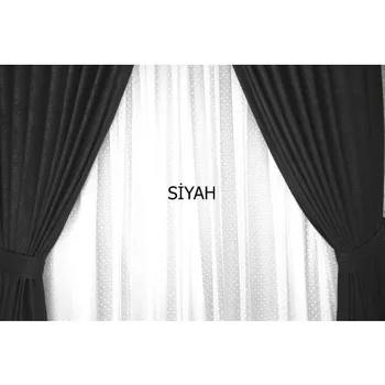 

Crown Blackout Backdrop Curtain Ekstraforlu Straight Seam-Black