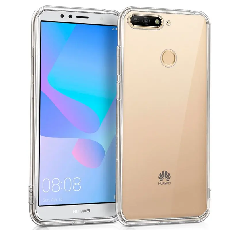Гелевый Чехол-подставка из ТПУ для huawei Y6, прозрачный чехол