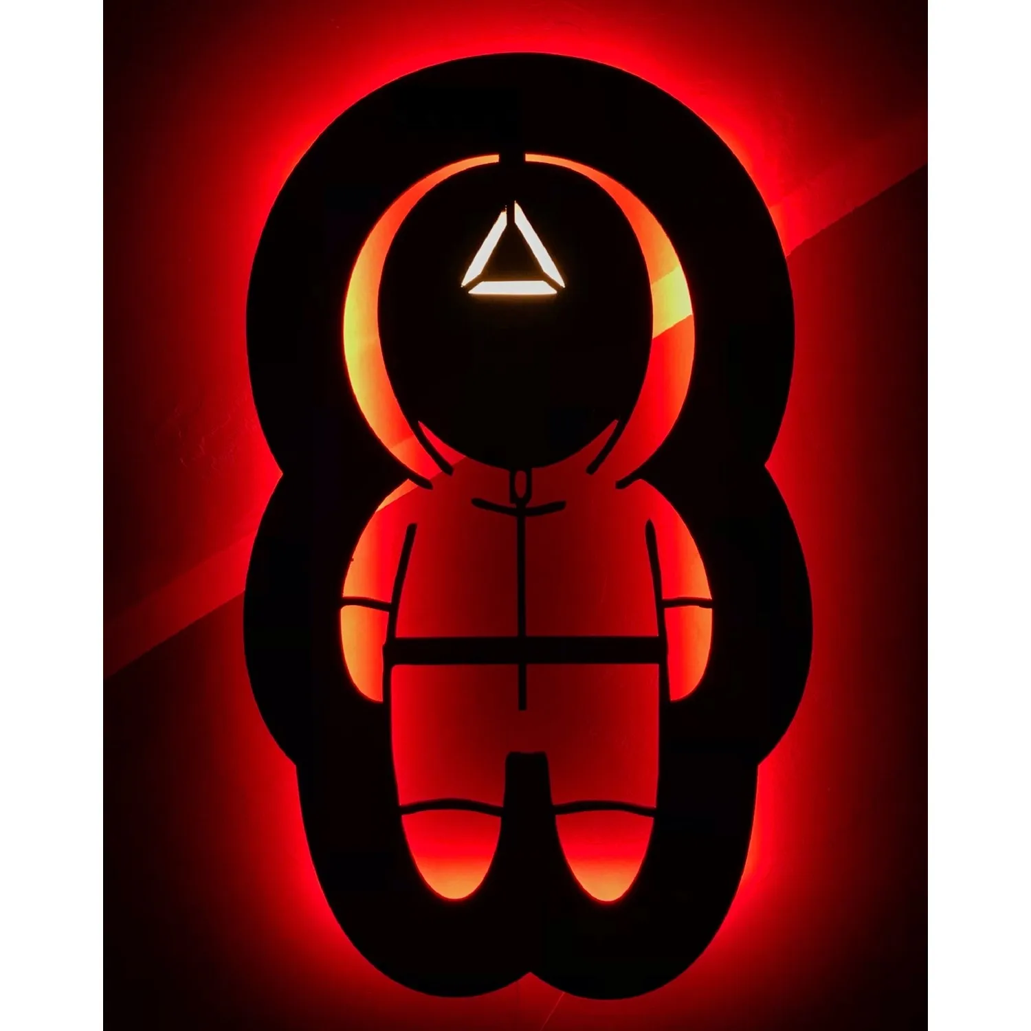 

Squid Game LED Table Picture Chart Mask Round Square Circle Triangle Mdf Helmet Masks Halloween Party Night Lamp