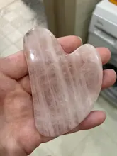 Tablero de Jade Guasha de cuarzo rosa, rascador de piedra Natural, herramientas para terapia de presión corporal, cara, cuello y espalda