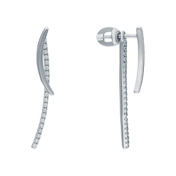 

Silver earrings with cubic zirconia sunlight sample 925