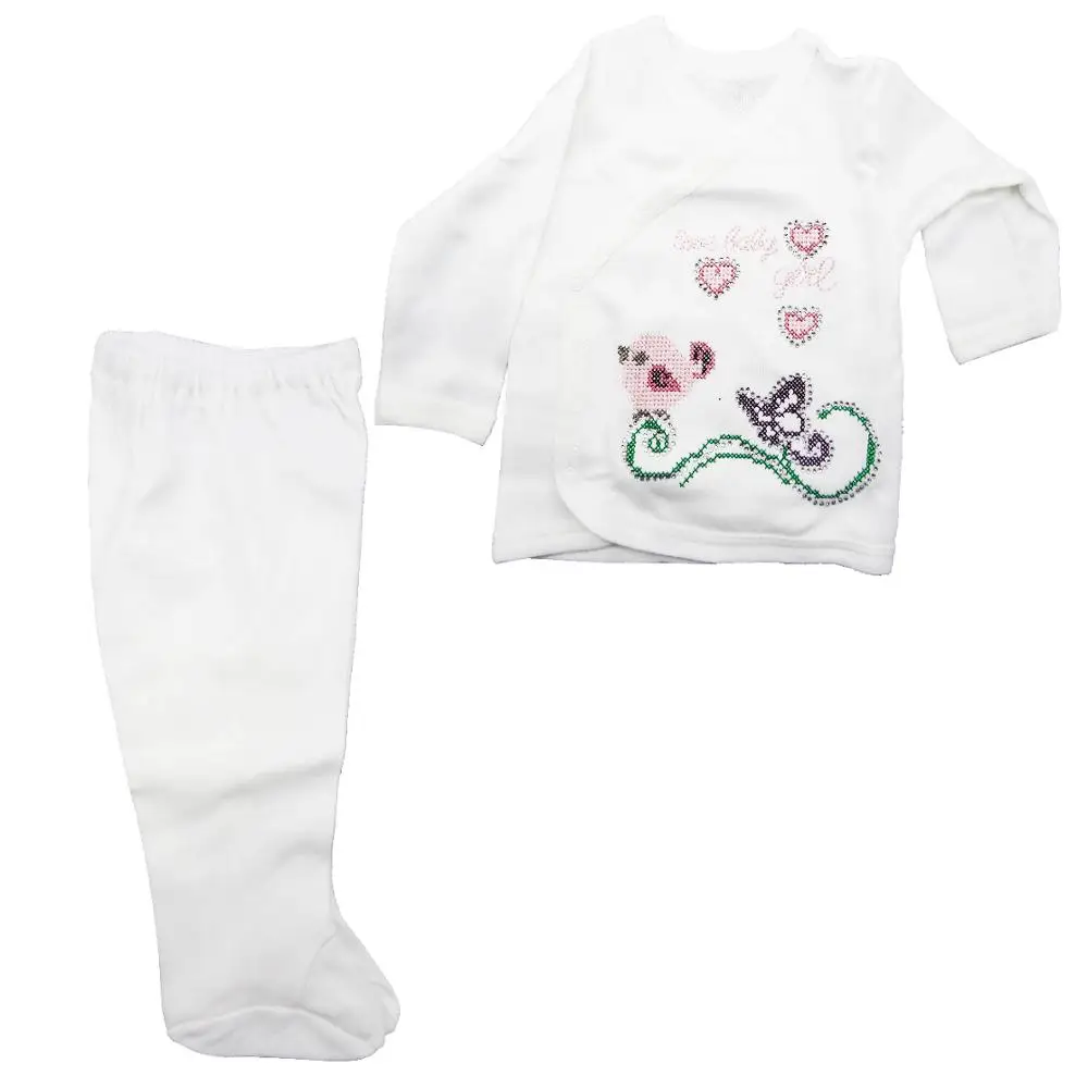 Одежда для новорожденных девочек комплект из 10 предметов, сшитое крестиком одеяло с холстом, футболка штаны, боди, шапка, перчатка, носовой платок, 100 хлопок, мягкий