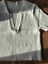 Polo Shirts Tees Short-Sleeve Mujer Camisetas Cropped Slim-Fit ITOOLIN Female Sexy Summer Vintage