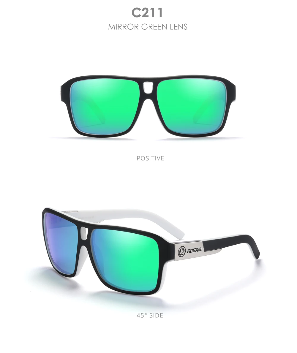 KDEAM Blendung Blockieren Sonnenbrille Männer Platz Polarisierte Sonnenbrille Männlichen Enthält Original Marke Box Und Zipper Fall – Detail 28
