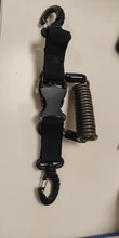 Cordón de bobina de acero inoxidable para buceo, hebilla de liberación rápida para linterna de cámara subacuática