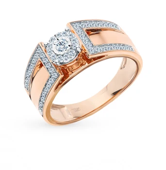 

Gold ring with diamonds sunlight