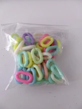 50 unids/lote 15x10mm acrílico cadena llaveros para collar pulsera de cadena de colores de plástico eslabones de la cadena de fabricación de la joyería