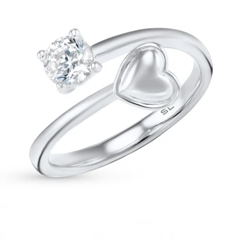 

Silver ring with cubic zirconia sunlight sample 925