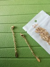 10 Uds. De acero inoxidable, 2 pulgadas, cadena de cola de extensión dorada, cierres de langosta, conector, accesorios para fabricación de joyas DIY, pulsera, collar