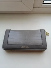 Unishow-cartera con patrón de cocodrilo para mujer, billetera larga de piel sintética para teléfono, monedero