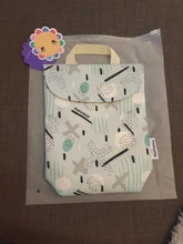 Sunveno-Bolsa de pañales para bebés, organizador reutilizable impermeable con impresiones de moda, bolsa de tela húmeda/seca, bolsa de almacenamiento para mamás, bolsa de pañales de viaje