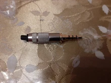 Chapado en oro estéreo con Clip 3,5mm 3 polos 4 Reparación de postes de auriculares Cable con enchufe de clavija de enchufe de Audio Jack conector de soldadura