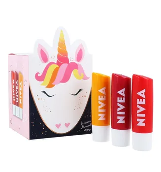 

NIVEA UNICORN MOMENTS PACK 3 protectors LIP with Flavours strawberry, MANGO and Cherry