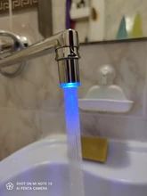 Zhangji Baño Led grifo aireador movido por agua ducha LED grifo Luz de ahorro de agua de la cocina de aireador 1/3/7 5 color elección