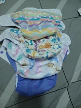 Feliz flauta pañales de tela para niños ajustable húmedo/bolso seco impermeable pañales de bebés ecológicos mochila reutilizable 4 unids/set