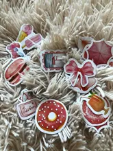 Pegatinas japonesas coreanas para álbum de recortes, hojas para diario, viaje, Lifelog, color rosa