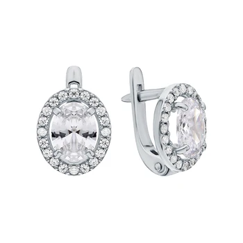 

Silver earrings with cubic zirconia sunlight sample 925