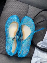 Sandalias para niños zuecos de moda para niñas, sandalias de fiesta de disfraces con agujeros de princesa de cristal, Color caramelo, 2019