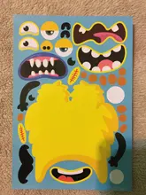 Pegatinas de rompecabezas para niños, juegos de rompecabezas de princesa de cara a cara, dinosaurio de ensamblaje, juguete educativo de entrenamiento de reconocimiento