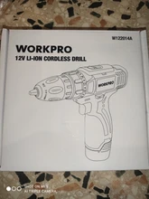 WORKPRO-Destornillador eléctrico inalámbrico 12V, mini controlador de potencia inalámbrico, batería de iones de litio CC de 3/8 pulgadas, 2 velocidades