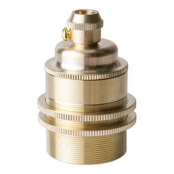 

Lampholder thread E27 double washer golden high-end