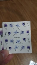 1pcs Lavender Bouquet Design Water Transfer Nail Art Sticker For Nails Slider Decal Decor