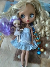 Mini muñeca de cuerpo normal DBS blyth, 10CM, BJD, regalo para niñas, juguete de anime, vestido aleatorio