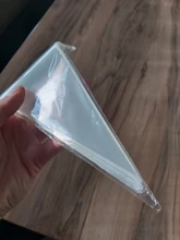 Bolsa de embalaje de celofán transparente, paquete de dulces de cono transparente para manualidades, recuerdos de fiesta de cumpleaños y boda, bolsa de plástico de palomitas de maíz, 50 unids/set