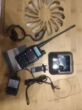 Baofeng-Walkie-talkie de doble banda, radio CB de dos vías, alta potencia real, 8 vatios, portátil, largo alcance hasta 10km, de caza, UV-5R, 6 uds.