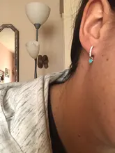 Pendientes de aro de Plata de Ley 925 Aide con bonito Color neón esmaltado corazón pendiente de gota dije Color dorado y plateado para niñas