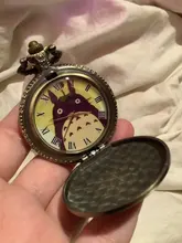 Reloj De bolsillo De Totoro animado para niños, cadena De reloj De bolsillo Retro De cuarzo, colgante, regalo